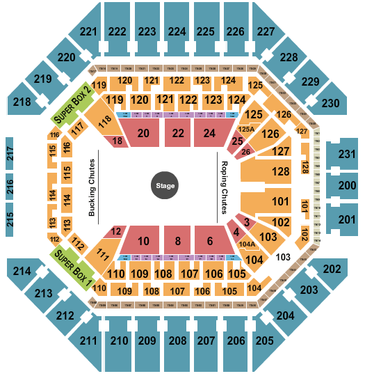 Frost Bank Center San Antonio Rodeo Seating Chart